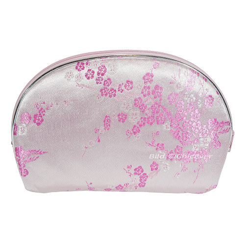 5 tlg. Beutel-Set aus Seide & Viskose mit Reißverschluss rosa 6564